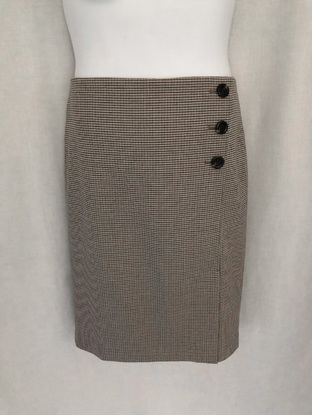 Ann Taylor Houndstooth Print Straight Pencil Skirt Size 12 NWT
